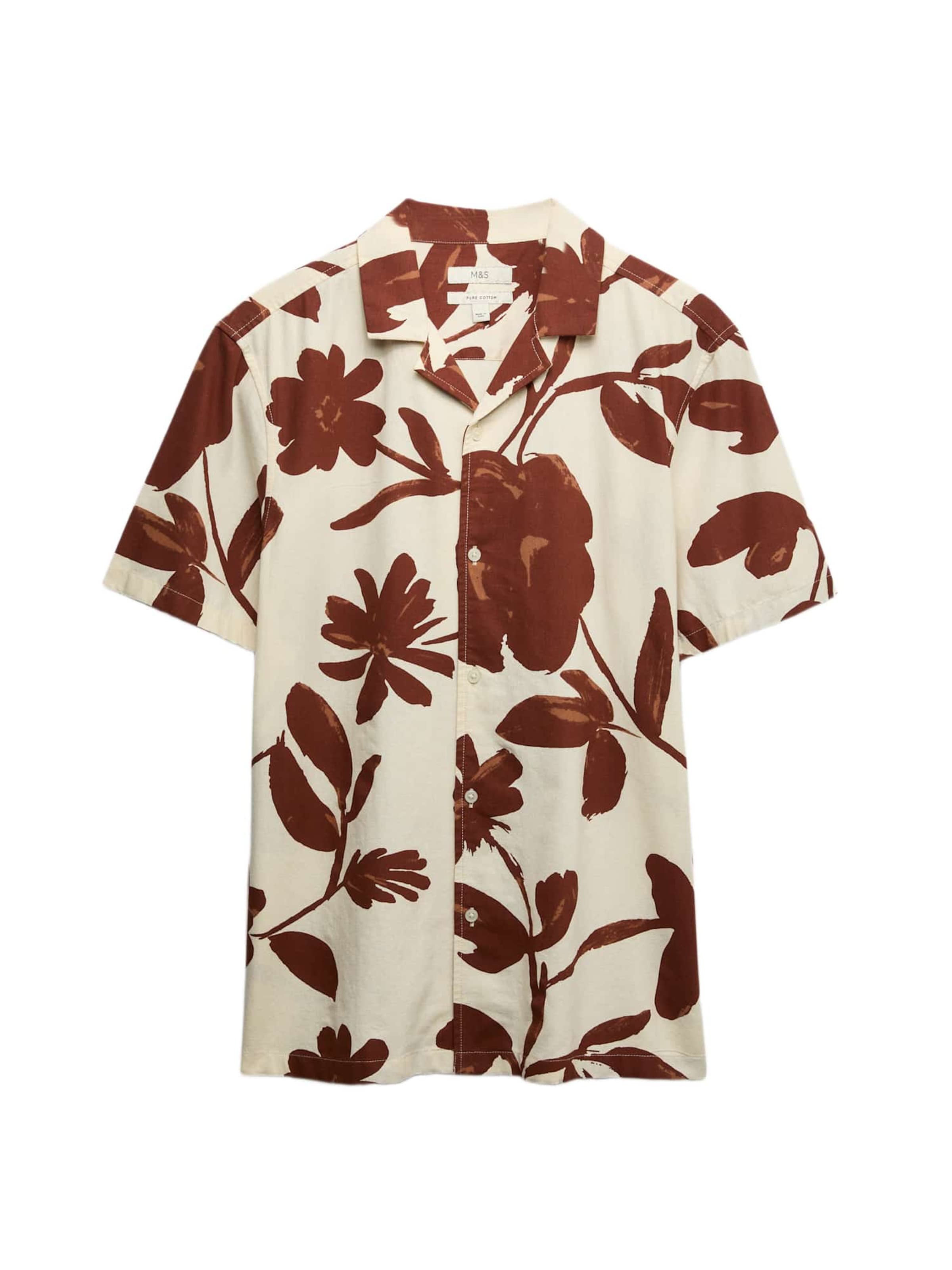 Coupe regular Chemise Marks & Spencer en beige : devant