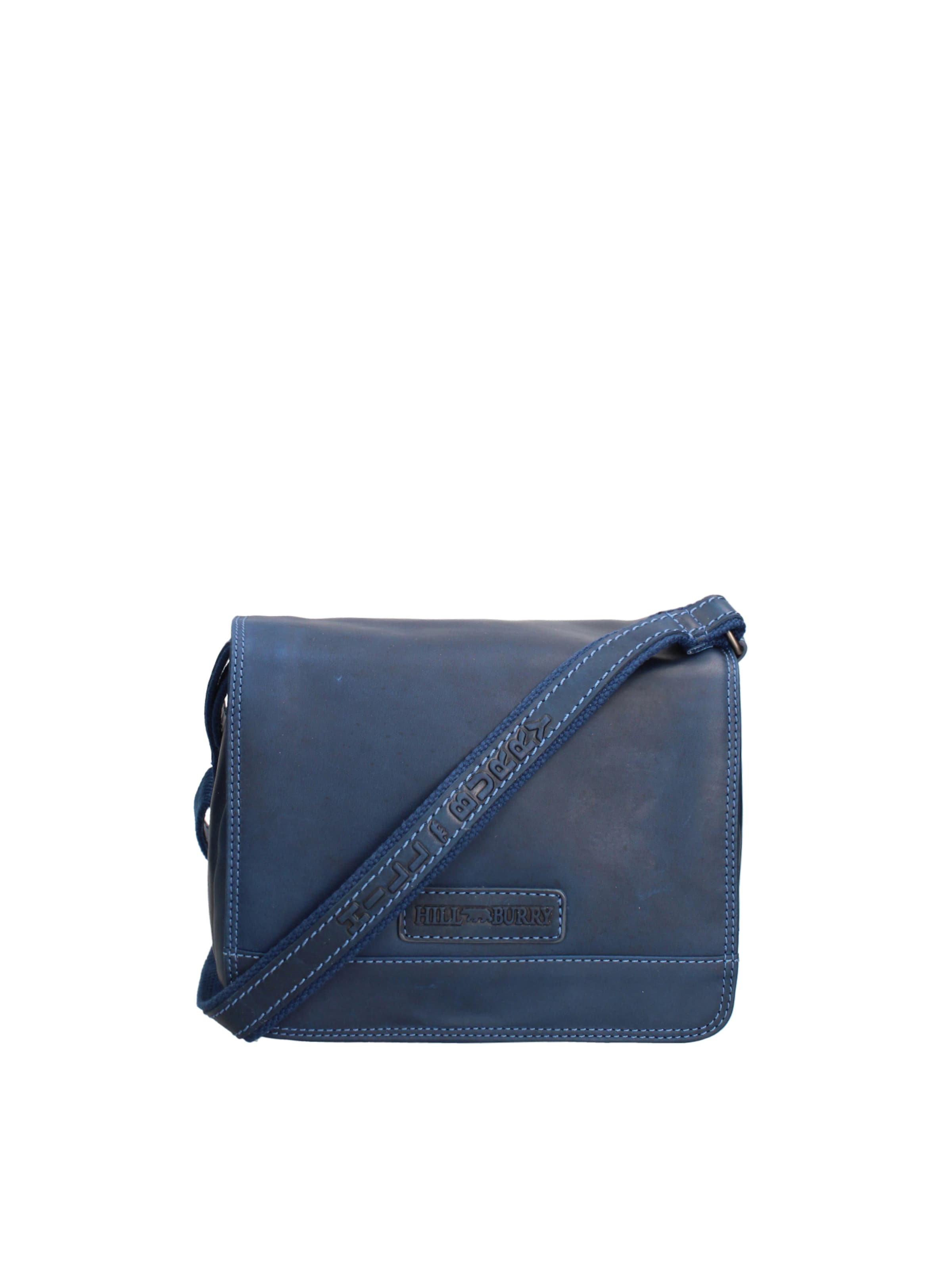 Borsa a tracolla 'Borsa a tracolla uomo vera pelle vitello ingrassato Hill Burry' di HILL BURRY in blu