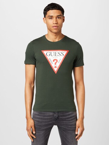 GUESS Тениска в зелено: отпред