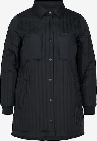 Zizzi Between-Season Jacket 'MKENZI' in Black: front
