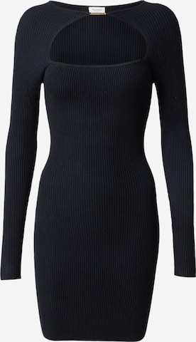 Abercrombie & Fitch Πλεκτό φόρεμα σε μαύρο: μπροστά