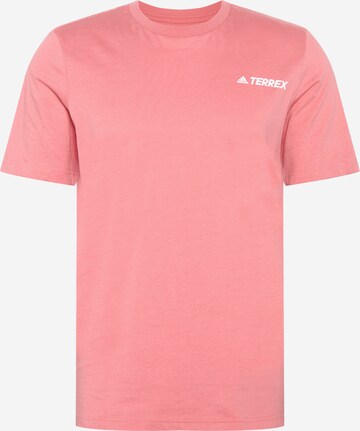 T-Shirt fonctionnel ADIDAS TERREX en rose : devant