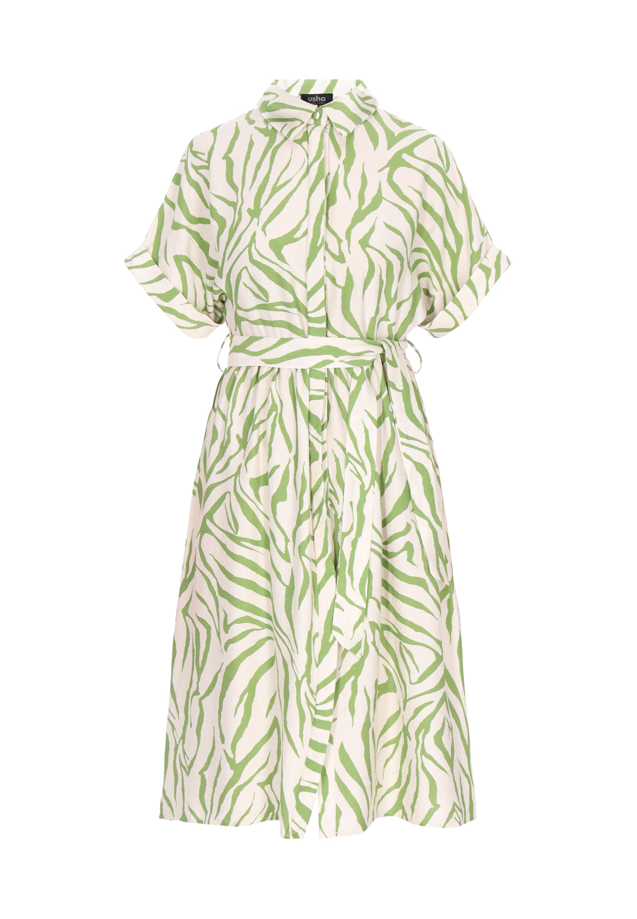 usha BLACK LABEL Blousejurk 'Classic' in Wit: voorkant