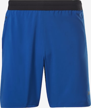 Reebok Sport - Regular Calças de desporto 'Speed 3.0' em azul: frente