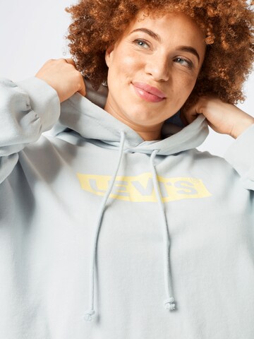 Sweat-shirt 'PL Cropped Prism Hoodie' Levi's® Plus en gris