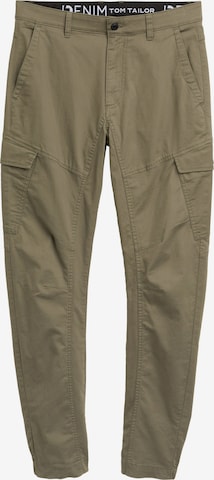 TOM TAILOR DENIM Слим Брюки-карго в Зеленый: спереди