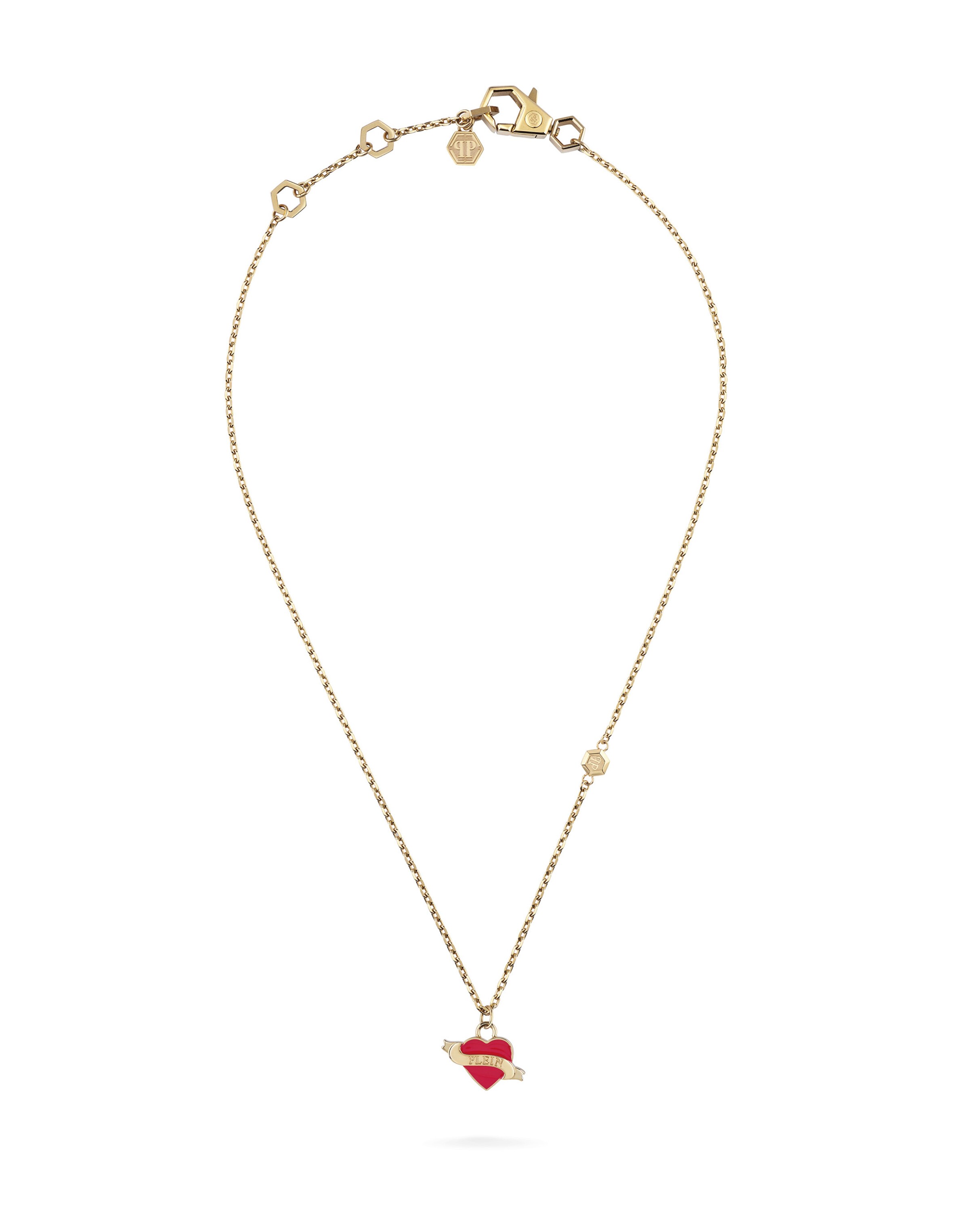 Chaîne Philipp Plein en or : devant