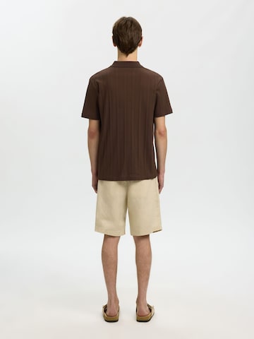 T-Shirt SELECTED en marron