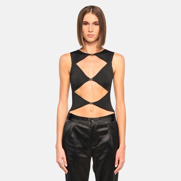 OW Collection Top 'Chiara' in Zwart: voorkant