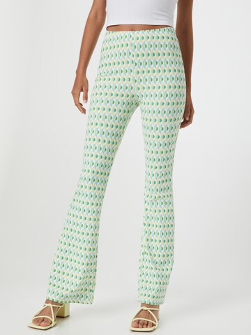 Cotton On Flared Pants in Green: front