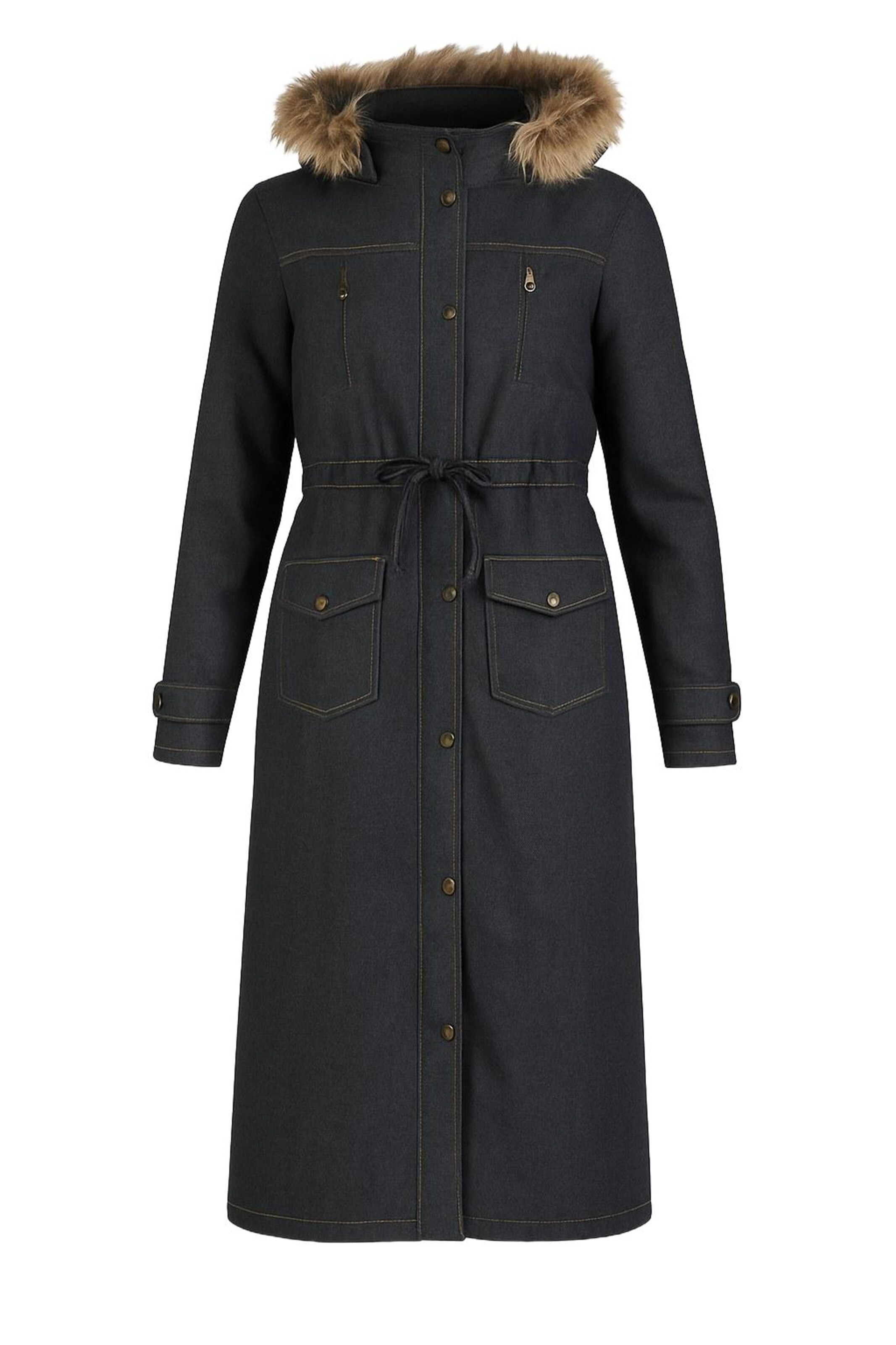 MODAMIHRAM Mantel in Grau: Vorderseite