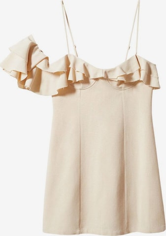 Robe de cocktail 'Camila' MANGO en beige : devant