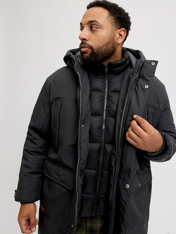 Jack & Jones Plus Zimska jakna 'JJFINN' | črna barva