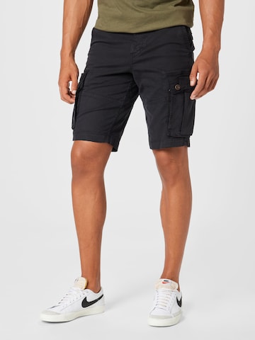 American Eagle - Regular Calças cargo em preto: frente