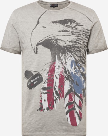 Key Largo T-Shirt 'EAGLE EYES' in Grau: predná strana