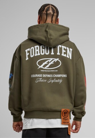 Forgotten Faces Sweat jacket 'Courage Defines' in Green: front
