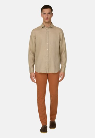 Boggi Milano Regular fit Overhemd in Beige