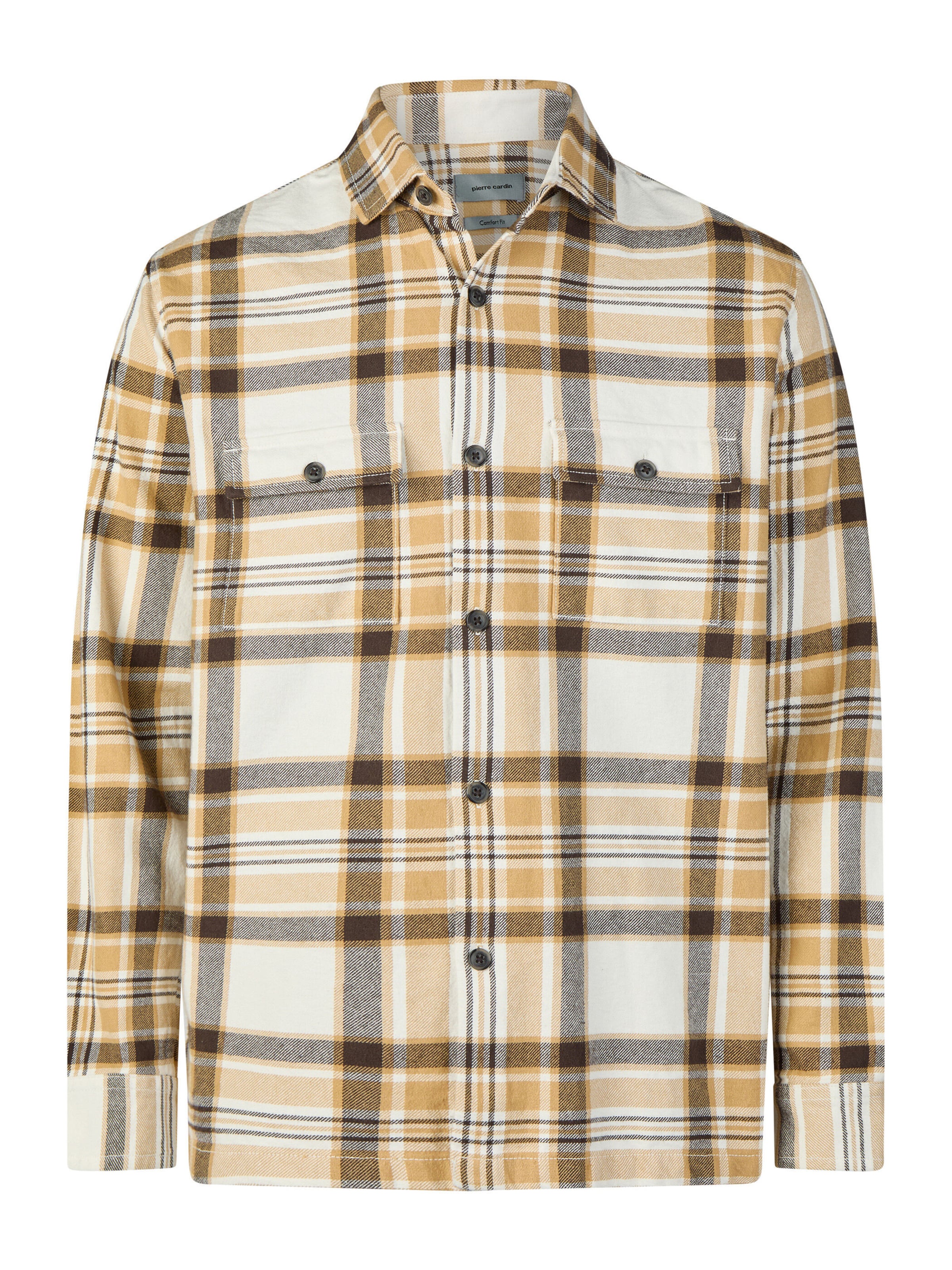 Coupe regular Chemise PIERRE CARDIN en jaune : devant