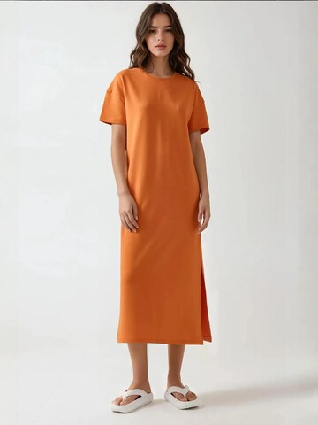 Hiccup - Vestido em laranja: frente