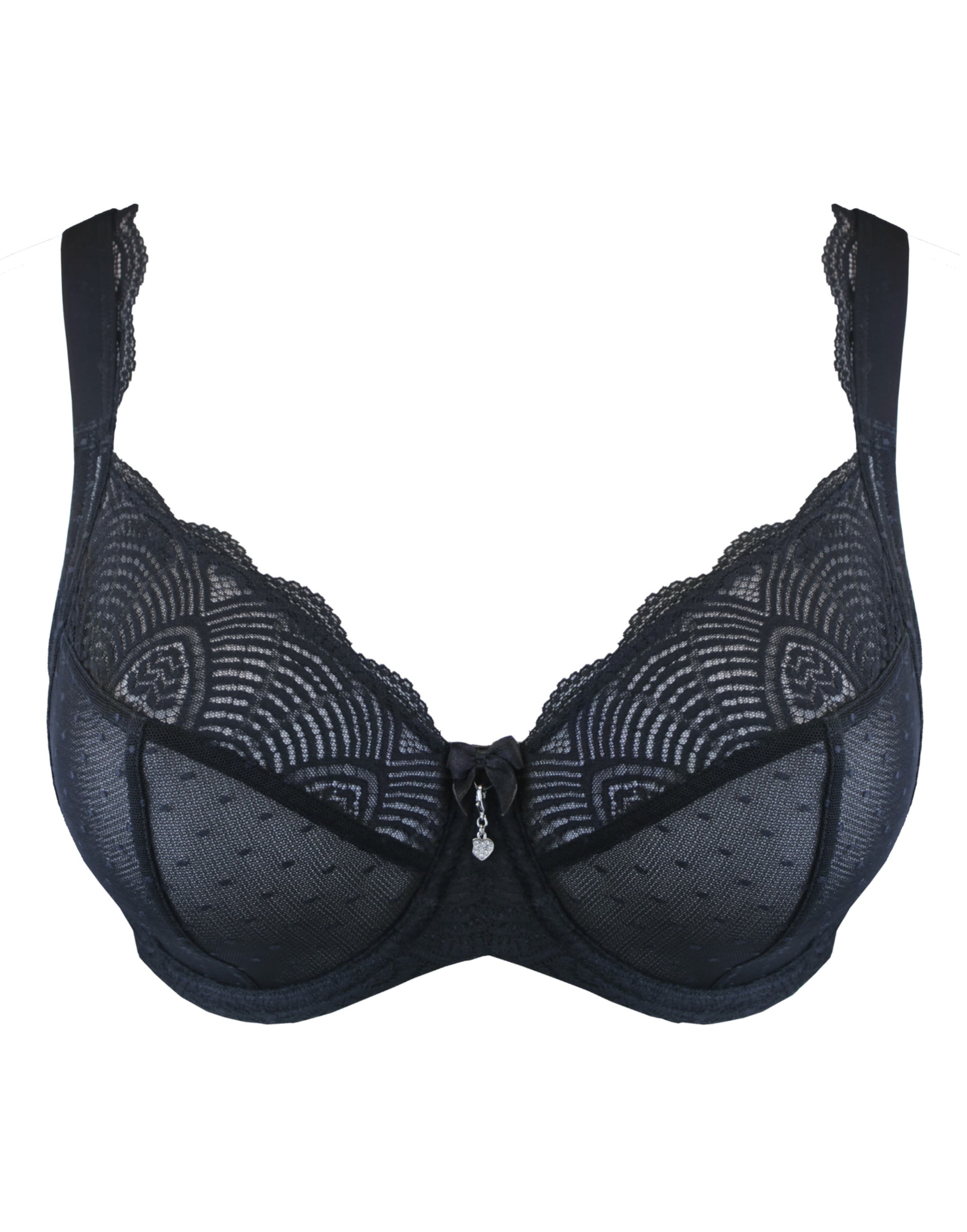 SugarShape T-shirt Bra 'Clara Lace' in Black: front