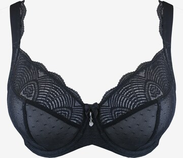 SugarShape T-shirt Bra 'Clara Lace' in Black: front