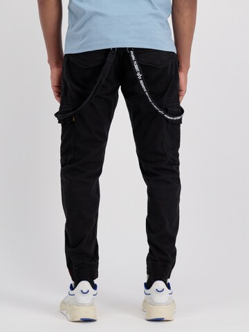 ALPHA INDUSTRIES Tapered Cargo trousers in Black