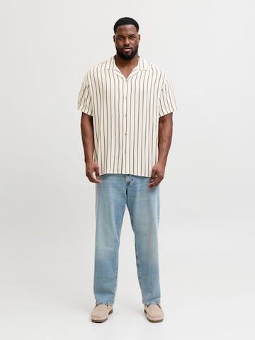 Jack & Jones Plus Средняя посадка Рубашка 'JJEJeff' в Бежевый