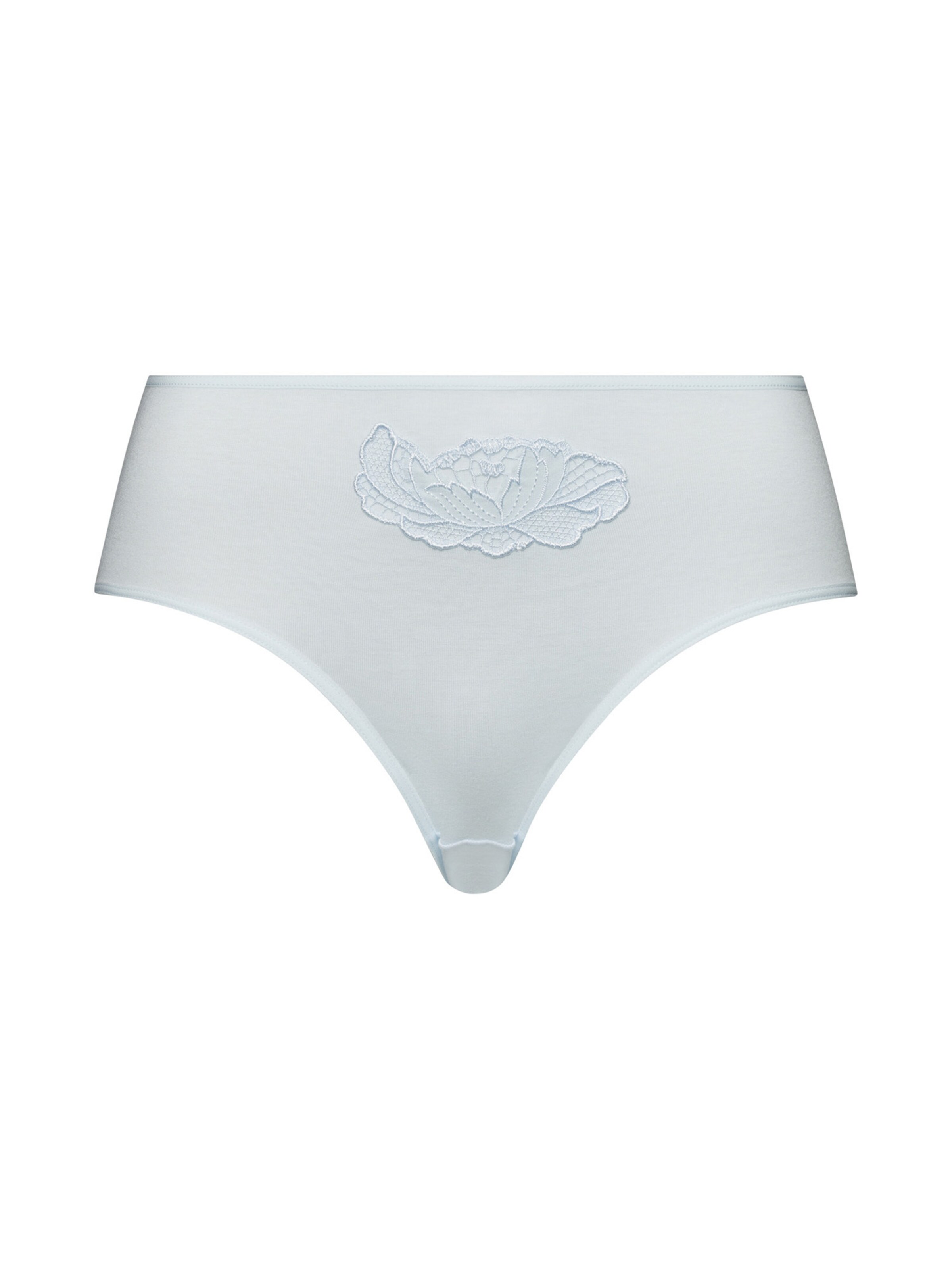 Hanro Maxislip ' Anne ' in Blau: Vorderseite