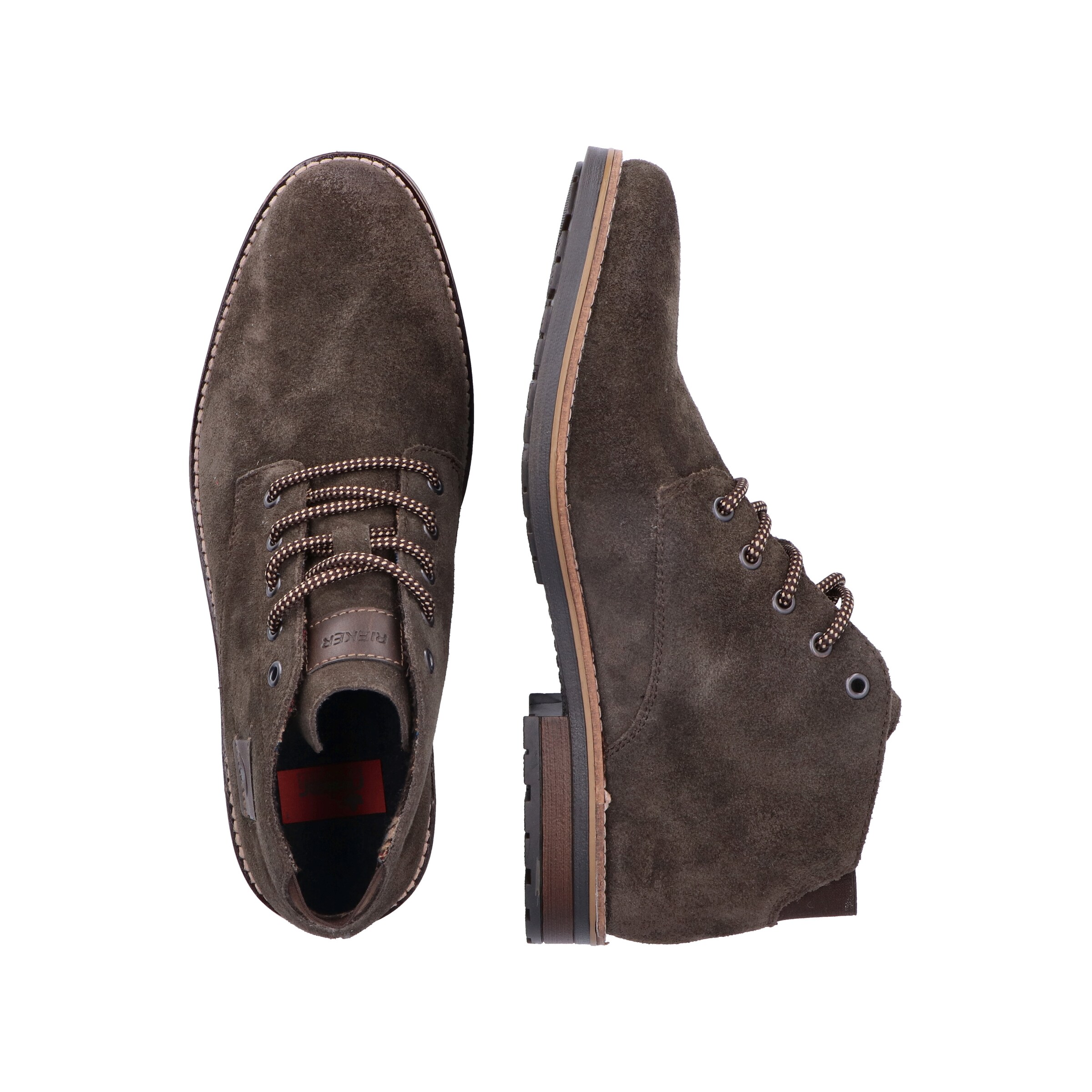 Bottes à lacets Rieker en marron