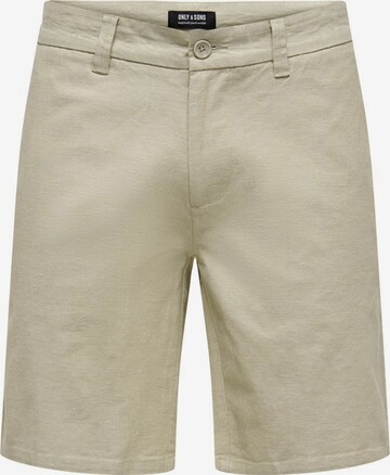 Regular Pantalon chino 'Mark' Only & Sons en beige : devant