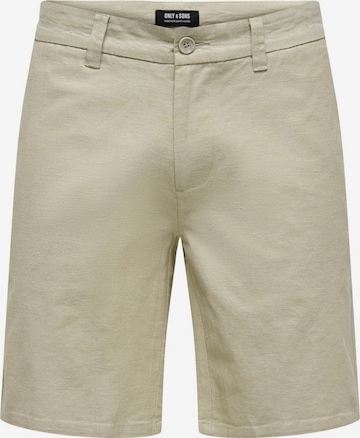 Pantalon chino 'Mark' Only & Sons en beige : devant