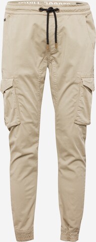 ALPHA INDUSTRIES Tapered Cargo trousers in Beige: front