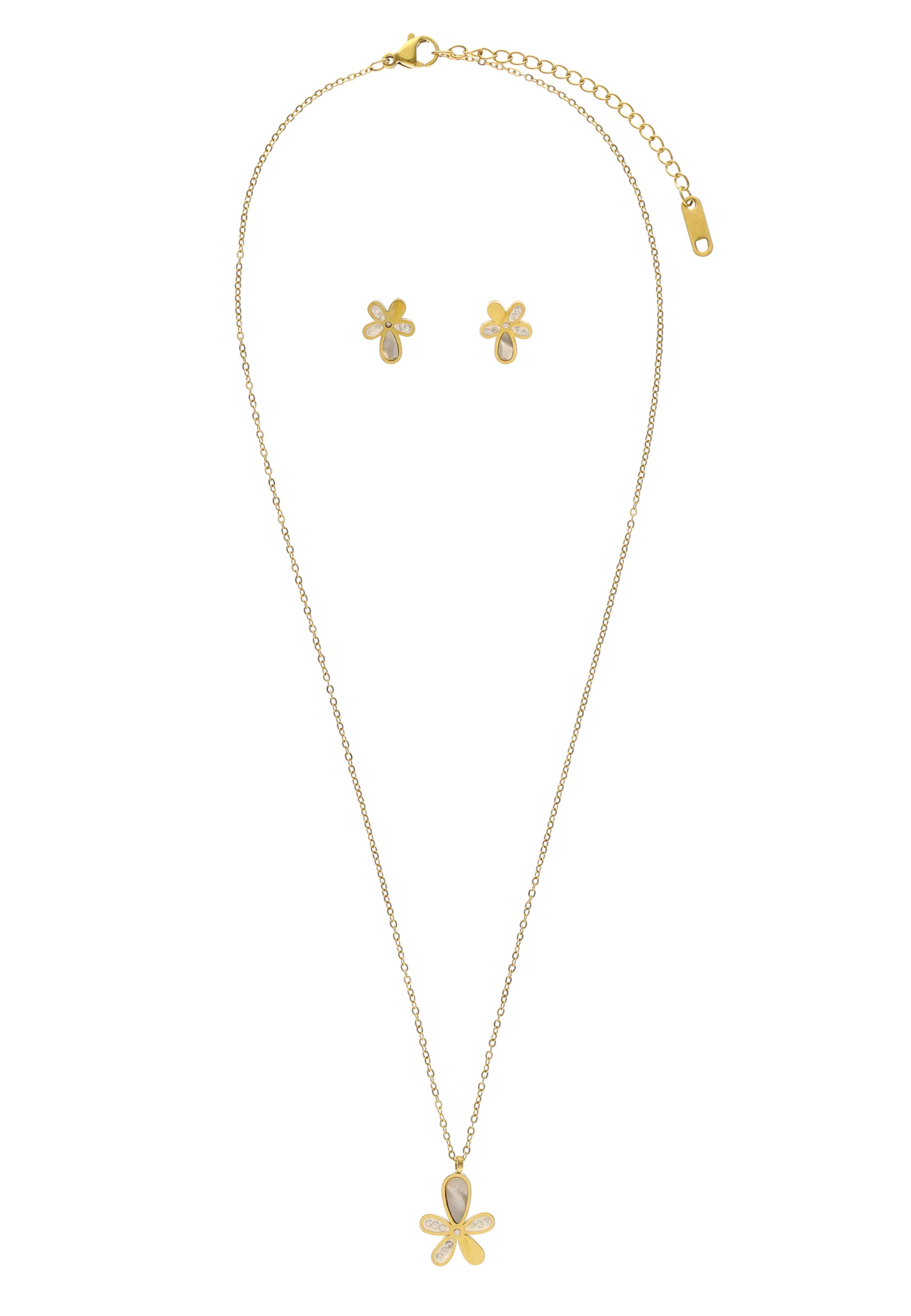 IZIA - Conjunto de joyería en oro: frente