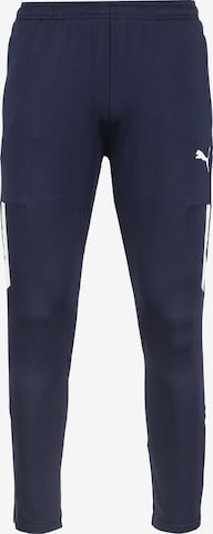 PUMA Slim fit Workout Pants in Blue: front