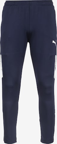 PUMA Slim fit Workout Pants 'Team Liga' in Blue: front
