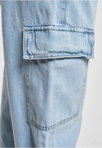 DEF Loosefit Cargojeans i blå