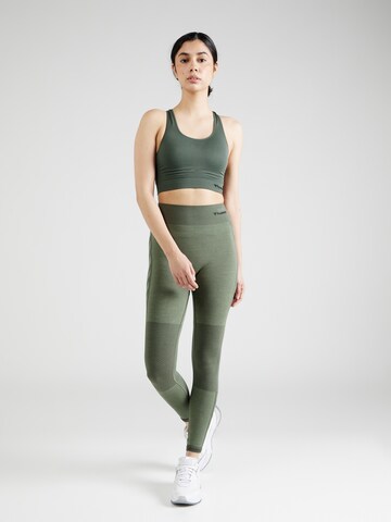 Skinny Pantalon de sport Hummel en vert