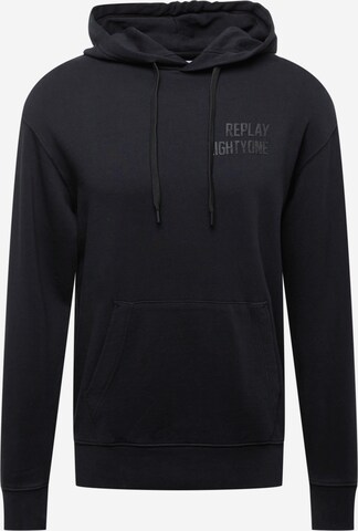 REPLAY - Sweatshirt em preto: frente