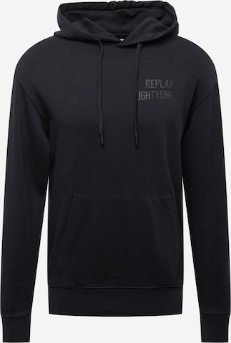 Sweat-shirt REPLAY en noir : devant