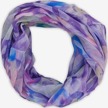 styleBREAKER Schlauchschal 'Loop mit Brushstroke Herz Muster' in Lila: Vorderseite
