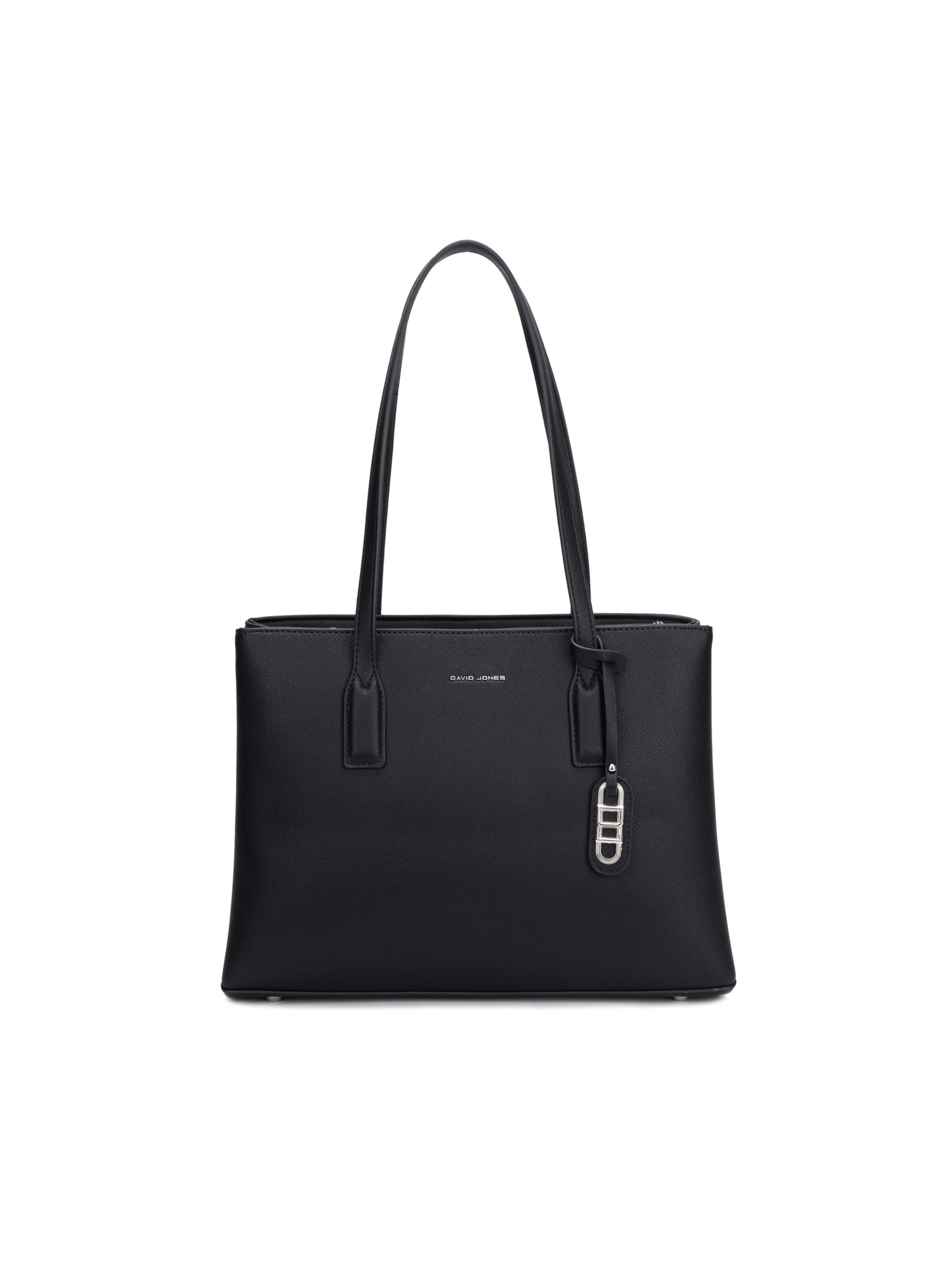 Borsa a spalla 'Borsa a Spalla David Jones Ecopelle Saffiano Doppi Manici' di David Jones in nero: frontale