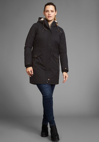 POLARINO Winterparka in Schwarz