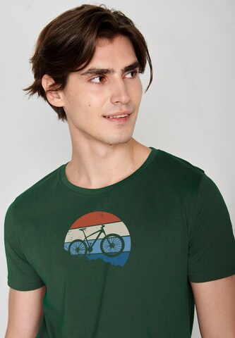 Maglietta 'Bike Winter' di GREENBOMB in verde