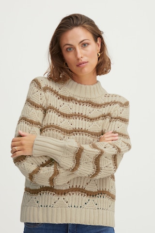Fransa Sweater 'Fraya' in Beige: front