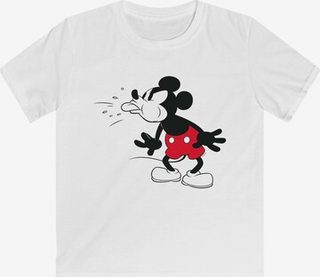 F4NT4STIC Shirt 'Disney Mickey Mouse Tongue' in Wit: voorkant