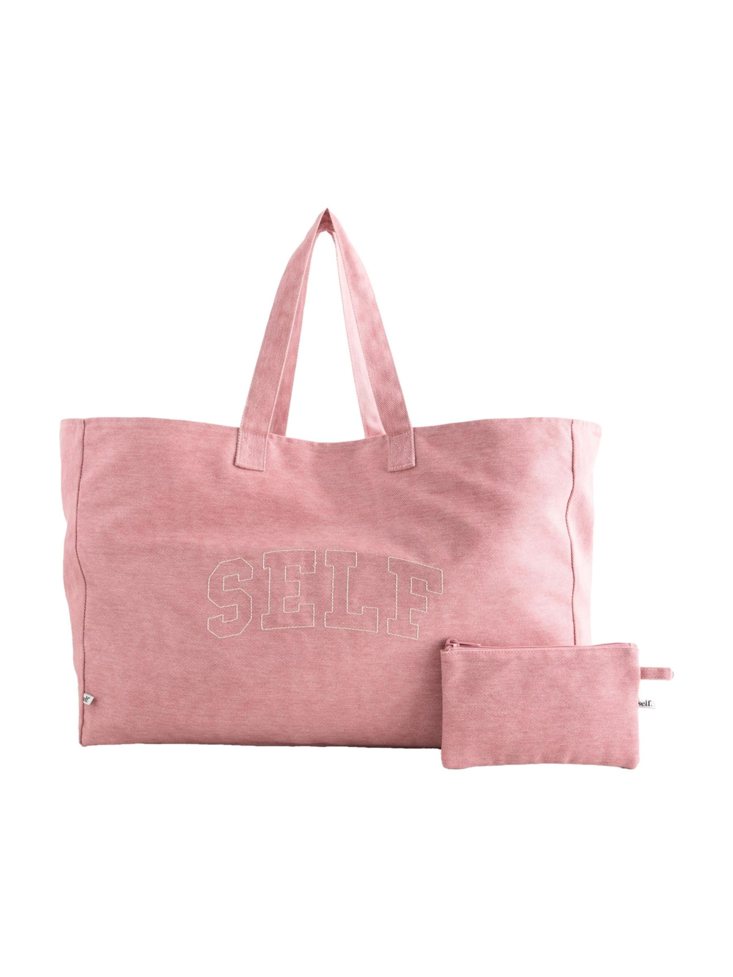 Shopper di self. in rosa: frontale