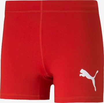 PUMA Skinny Workout Pants in Red: front