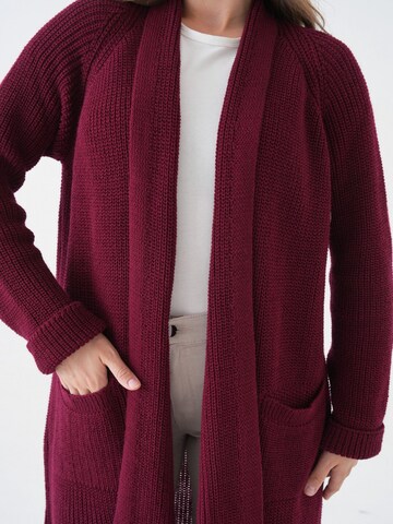 WOMAN VISION Gebreide mantel in Rood