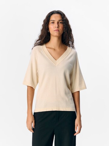 Pull-over 'OBJThess' OBJECT en beige : devant