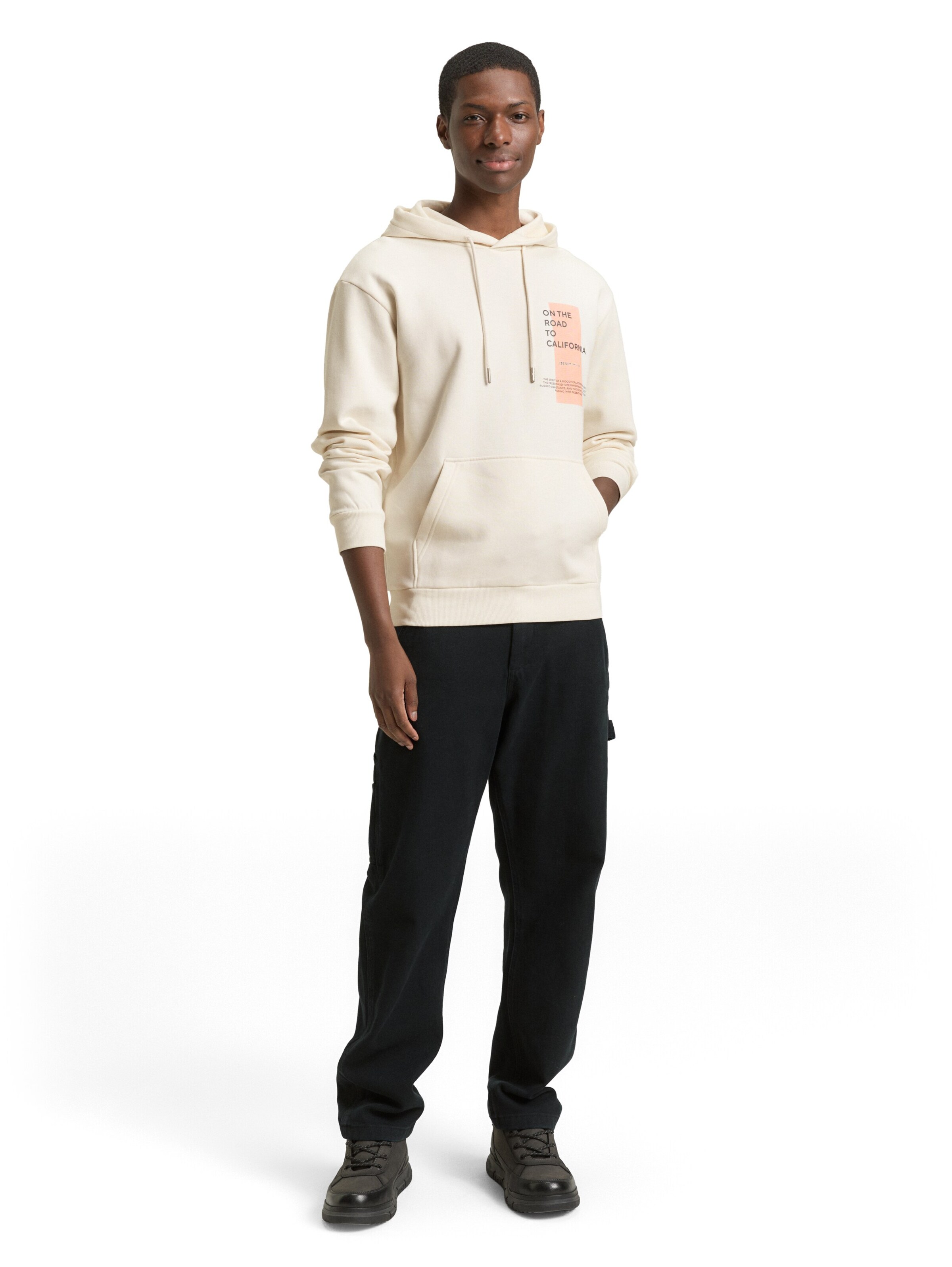 TOM TAILOR DENIM Sweatshirt in Beige